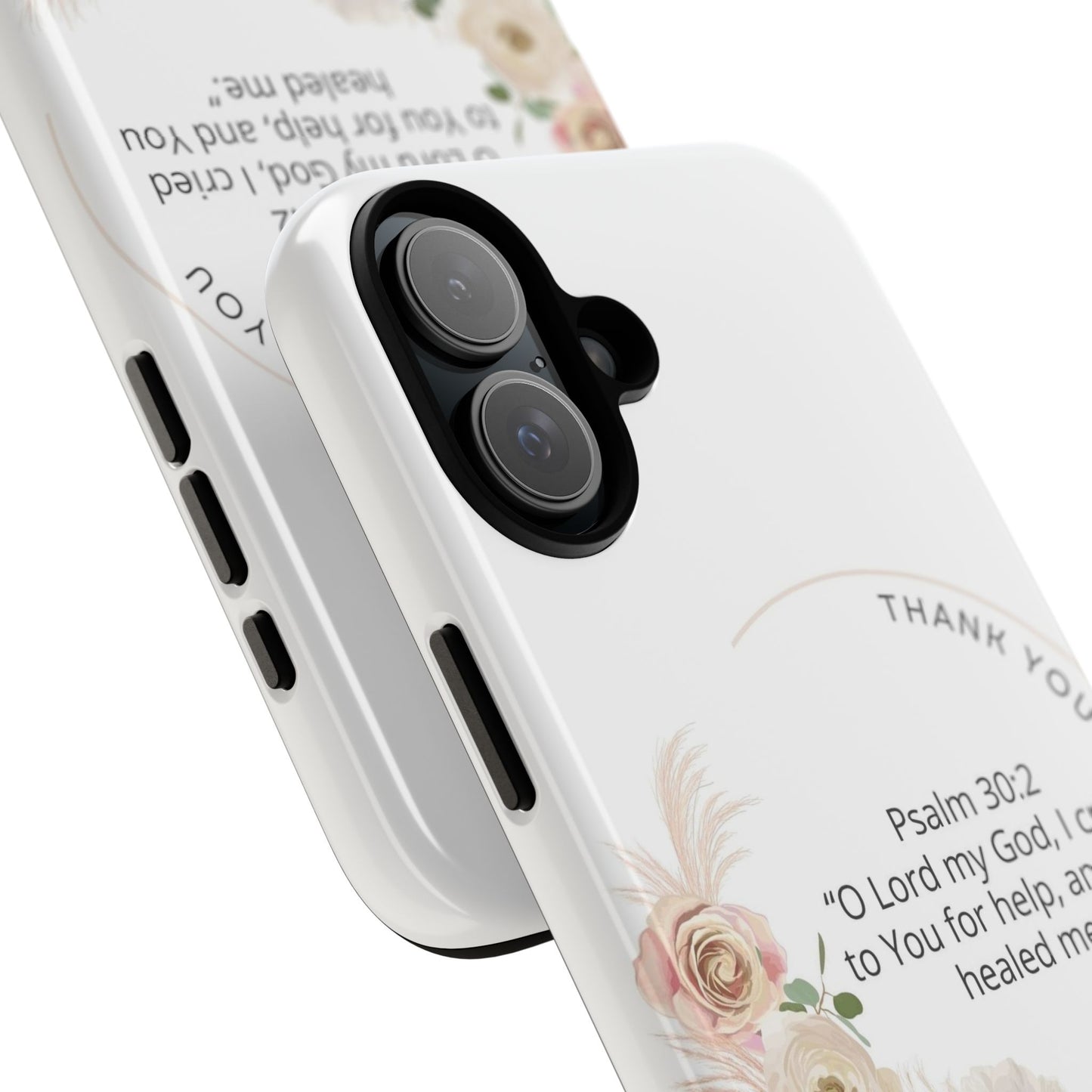 Floral Scripture Phone Case, Inspirational Tough Case, Bible Verse Gift, Christian Decor, Floral Design Cover, Unique Gift Idea