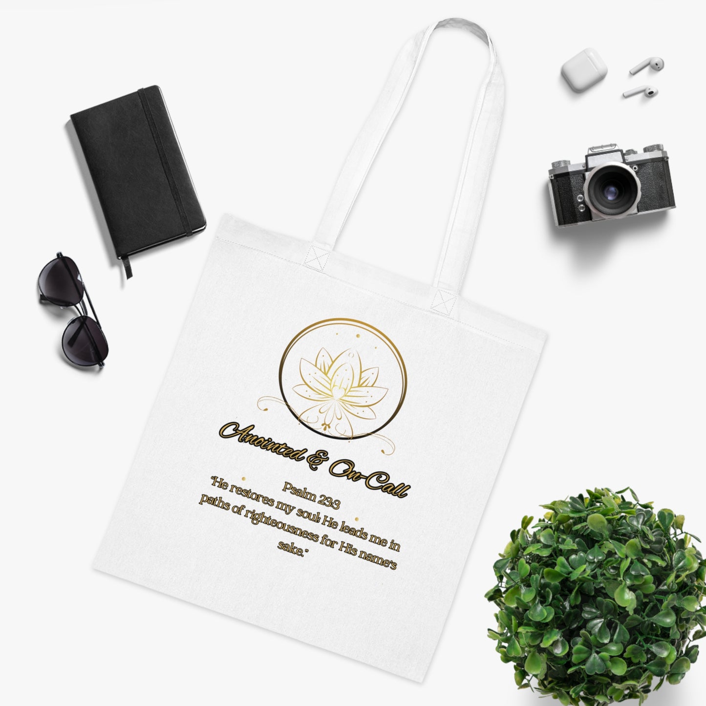 Spiritual Cotton Tote Bag, Motivational Tote for Relaxation, Eco-Friendly Shopping Bag, Perfect Gift for Friends, Quotes Tote