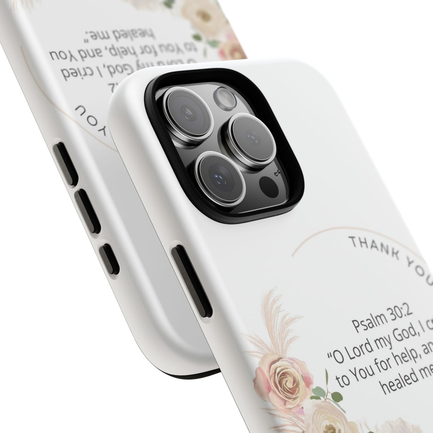 Floral Scripture Phone Case, Inspirational Tough Case, Bible Verse Gift, Christian Decor, Floral Design Cover, Unique Gift Idea