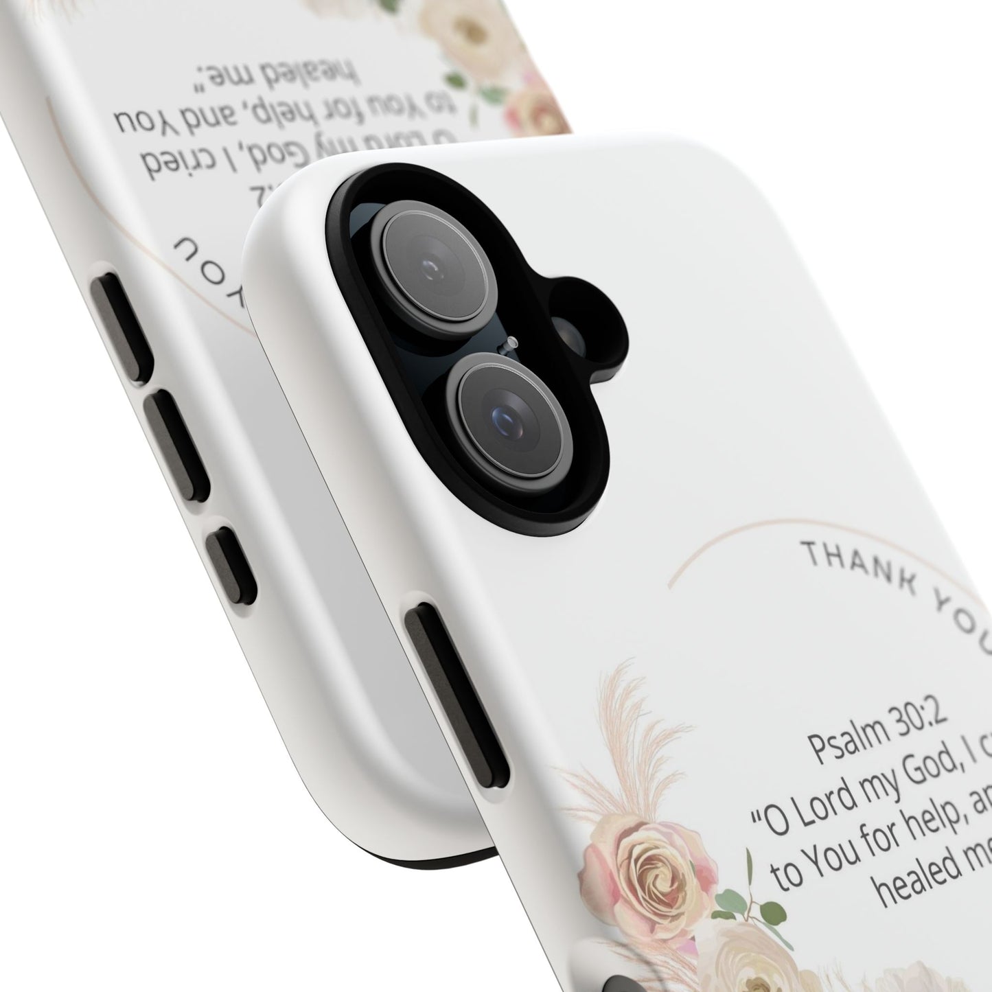 Floral Scripture Phone Case, Inspirational Tough Case, Bible Verse Gift, Christian Decor, Floral Design Cover, Unique Gift Idea