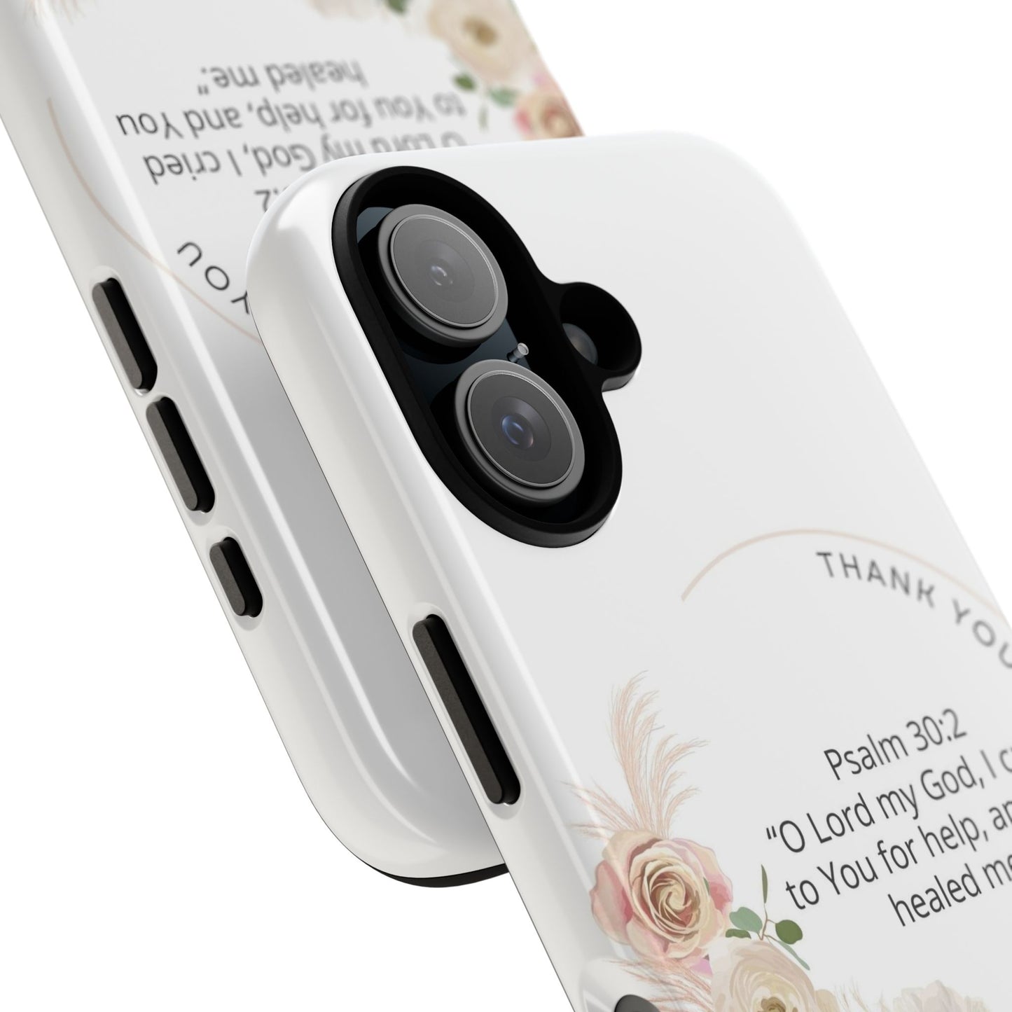 Floral Scripture Phone Case, Inspirational Tough Case, Bible Verse Gift, Christian Decor, Floral Design Cover, Unique Gift Idea