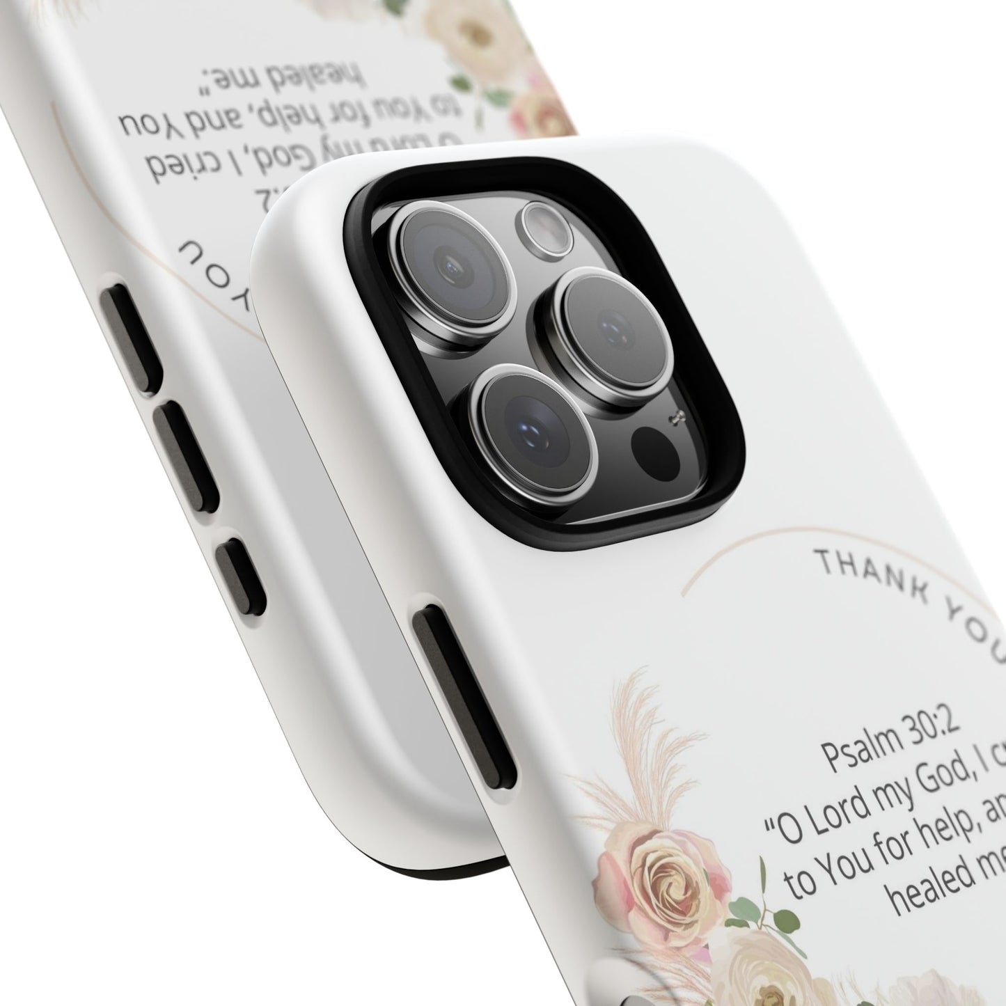 Floral Scripture Phone Case, Inspirational Tough Case, Bible Verse Gift, Christian Decor, Floral Design Cover, Unique Gift Idea