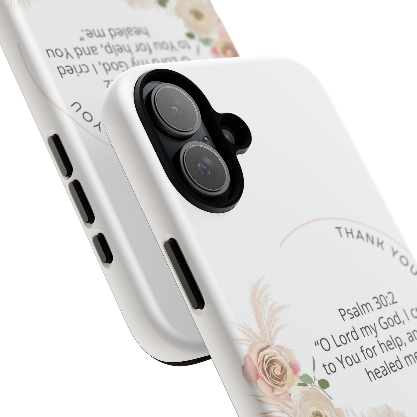 Floral Scripture Phone Case, Inspirational Tough Case, Bible Verse Gift, Christian Decor, Floral Design Cover, Unique Gift Idea