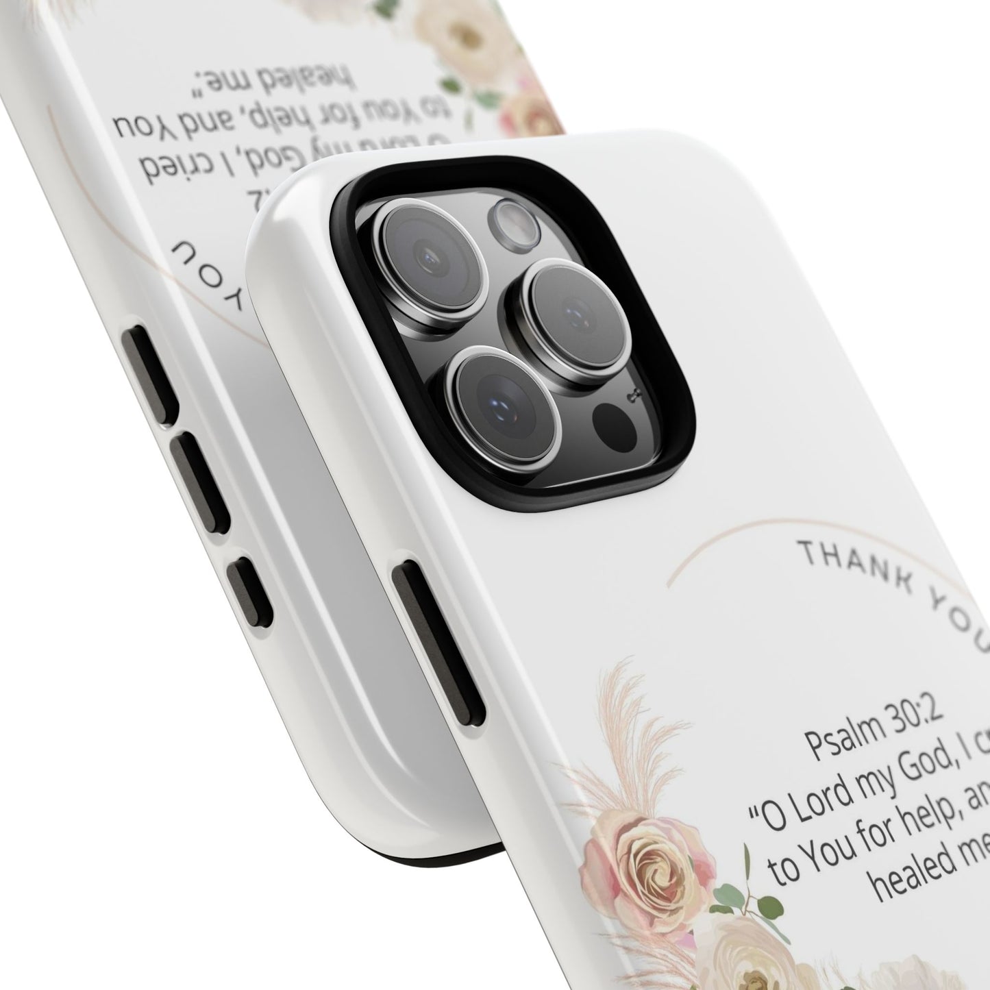 Floral Scripture Phone Case, Inspirational Tough Case, Bible Verse Gift, Christian Decor, Floral Design Cover, Unique Gift Idea