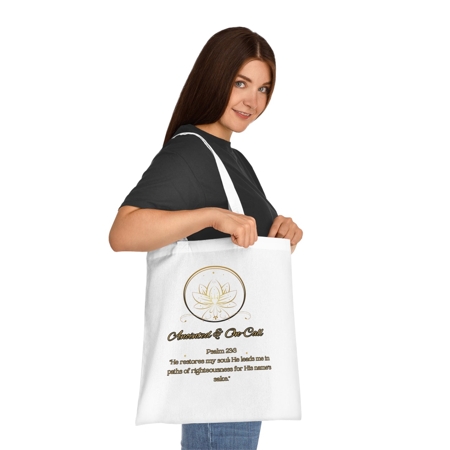 Spiritual Cotton Tote Bag, Motivational Tote for Relaxation, Eco-Friendly Shopping Bag, Perfect Gift for Friends, Quotes Tote