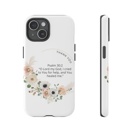 Floral Scripture Phone Case, Inspirational Tough Case, Bible Verse Gift, Christian Decor, Floral Design Cover, Unique Gift Idea